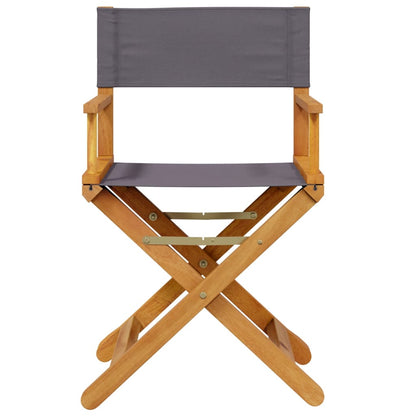 vidaXL Folding Director Chairs 2 pcs Dark Grey Fabric