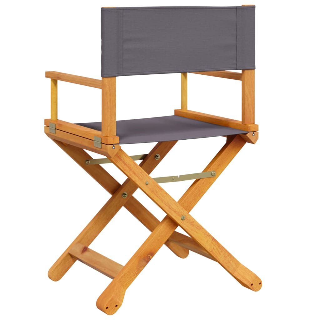 vidaXL Folding Director Chairs 2 pcs Dark Grey Fabric