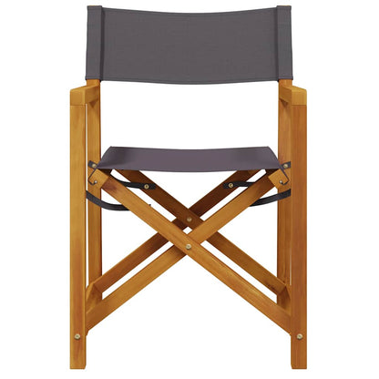 vidaXL Folding Director Chairs 2 pcs Dark Grey Fabric