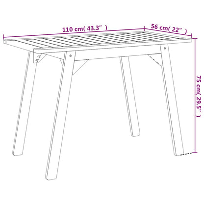 vidaXL 3 Piece Balcony Set Solid Wood Acacia