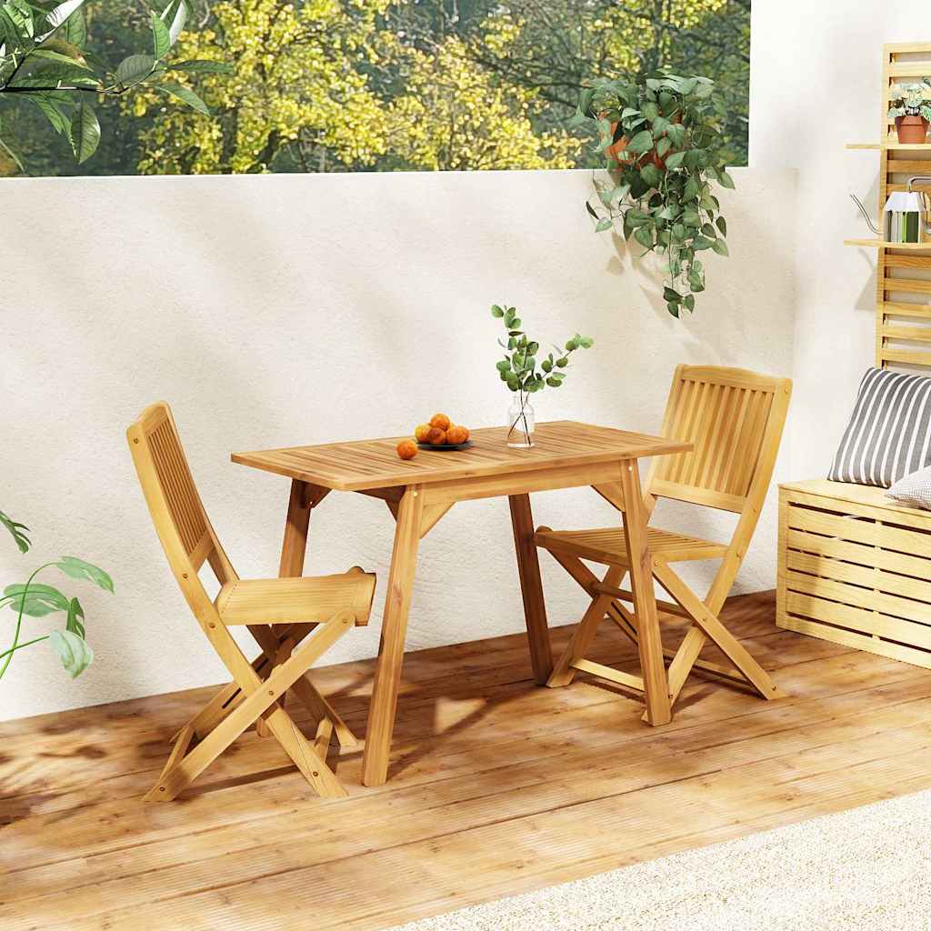 vidaXL 3 Piece Balcony Set Solid Wood Acacia