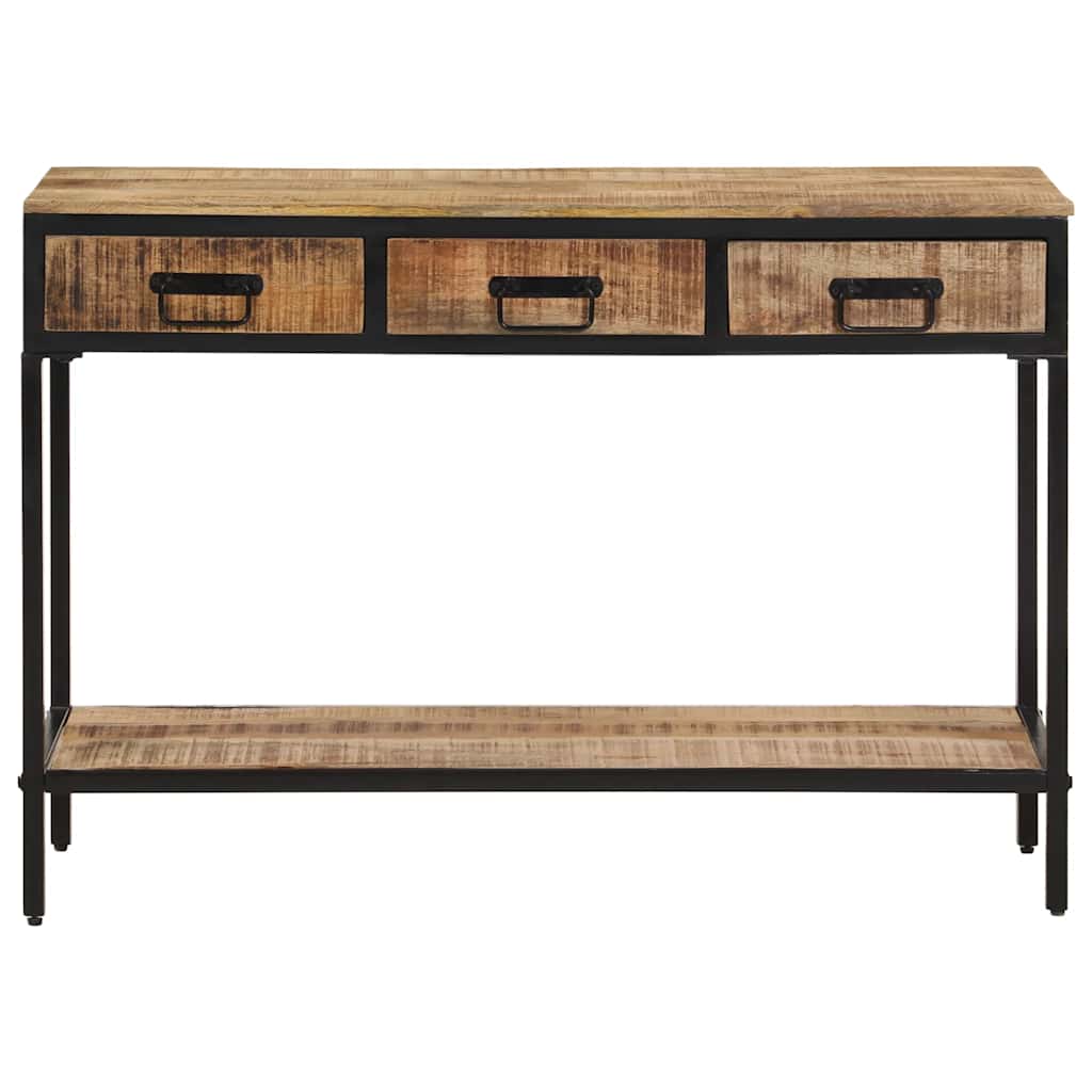 vidaXL Console Table 100x35x70 cm Solid Rough Wood Mango