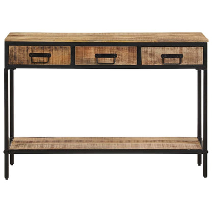 vidaXL Console Table 100x35x70 cm Solid Rough Wood Mango