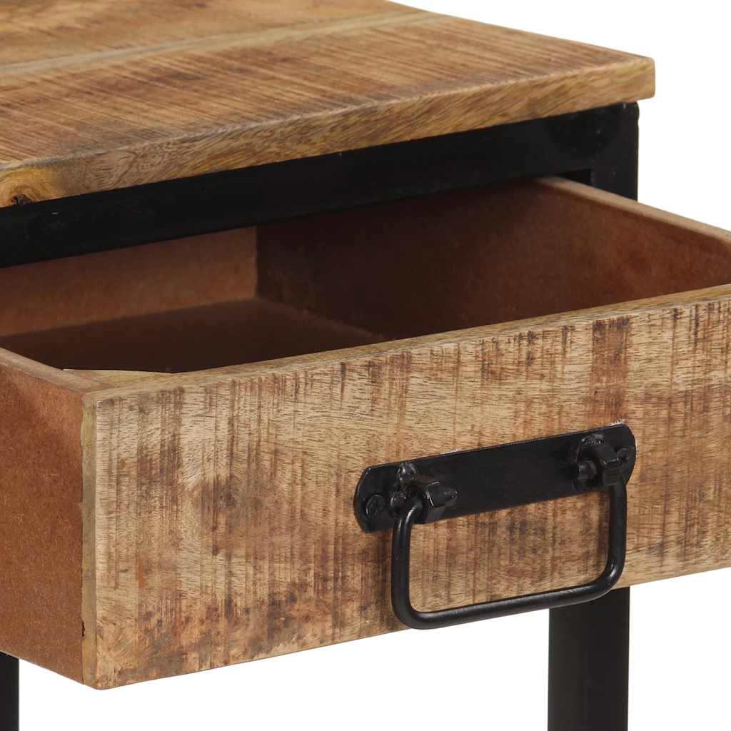 vidaXL Console Table 100x35x70 cm Solid Rough Wood Mango