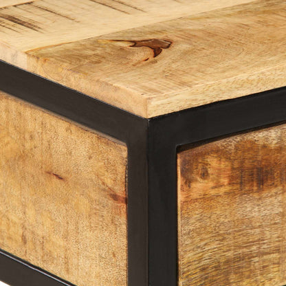 vidaXL Bedside Table Brown 40 x 35 x 50 cm Solid Mango Wood and Metal
