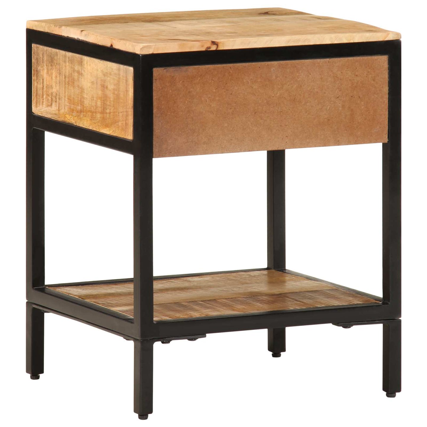 vidaXL Bedside Table Brown 40 x 35 x 50 cm Solid Mango Wood and Metal