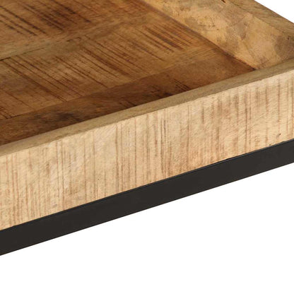 vidaXL Side Table with Shelf Brown 35 x 35 x 45 cm Solid Mango Wood