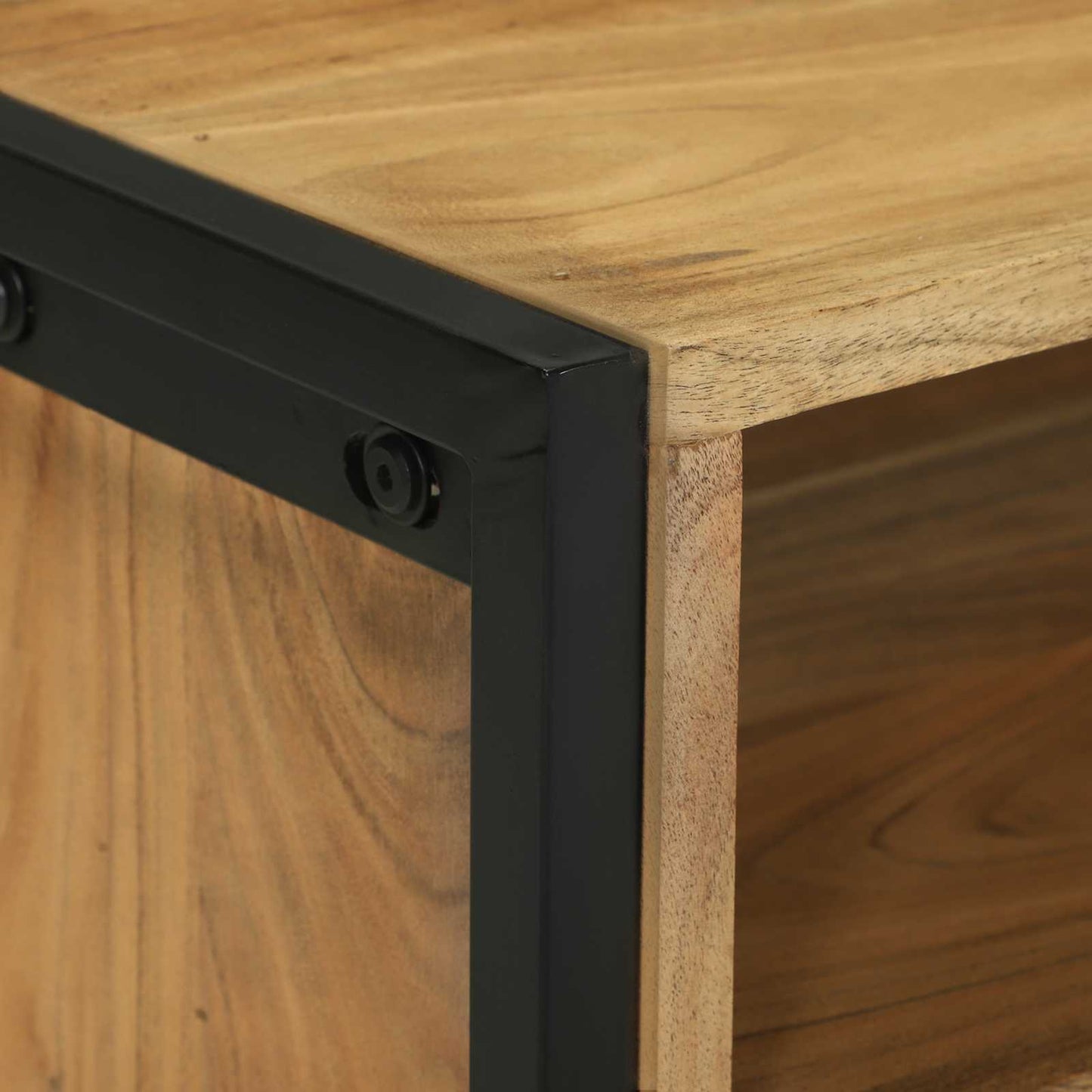 vidaXL TV Cabinet with Drawer Brown 100 x 35 x 50 cm Solid Acacia Wood