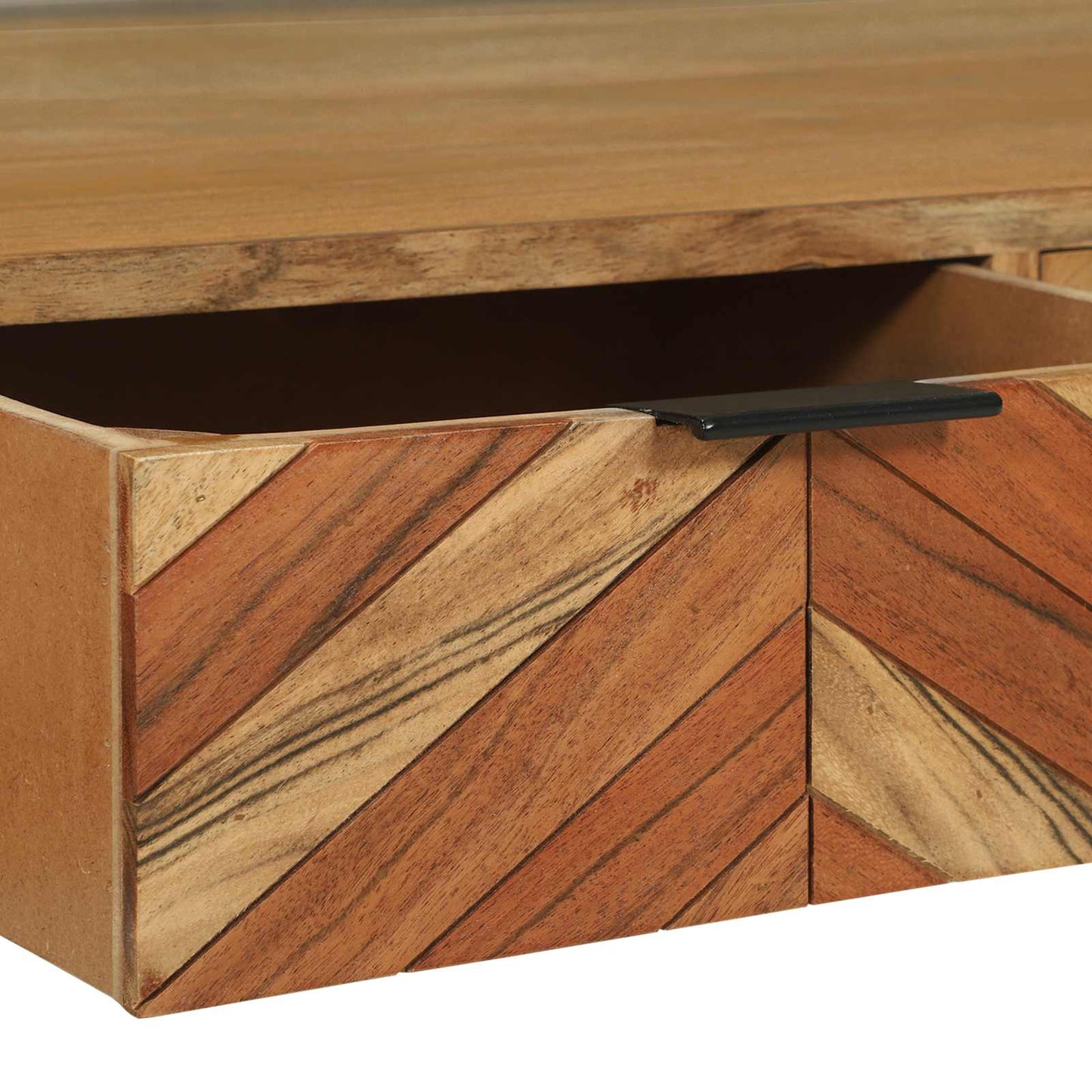 vidaXL TV Cabinet with Drawer Brown 100 x 35 x 50 cm Solid Acacia Wood