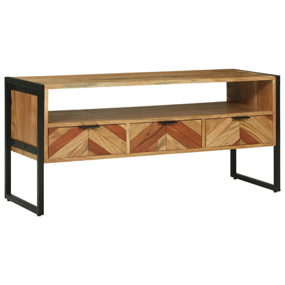 vidaXL TV Cabinet with Drawer Brown 100 x 35 x 50 cm Solid Acacia Wood