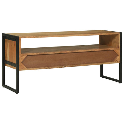 vidaXL TV Cabinet with Drawer Brown 100 x 35 x 50 cm Solid Acacia Wood