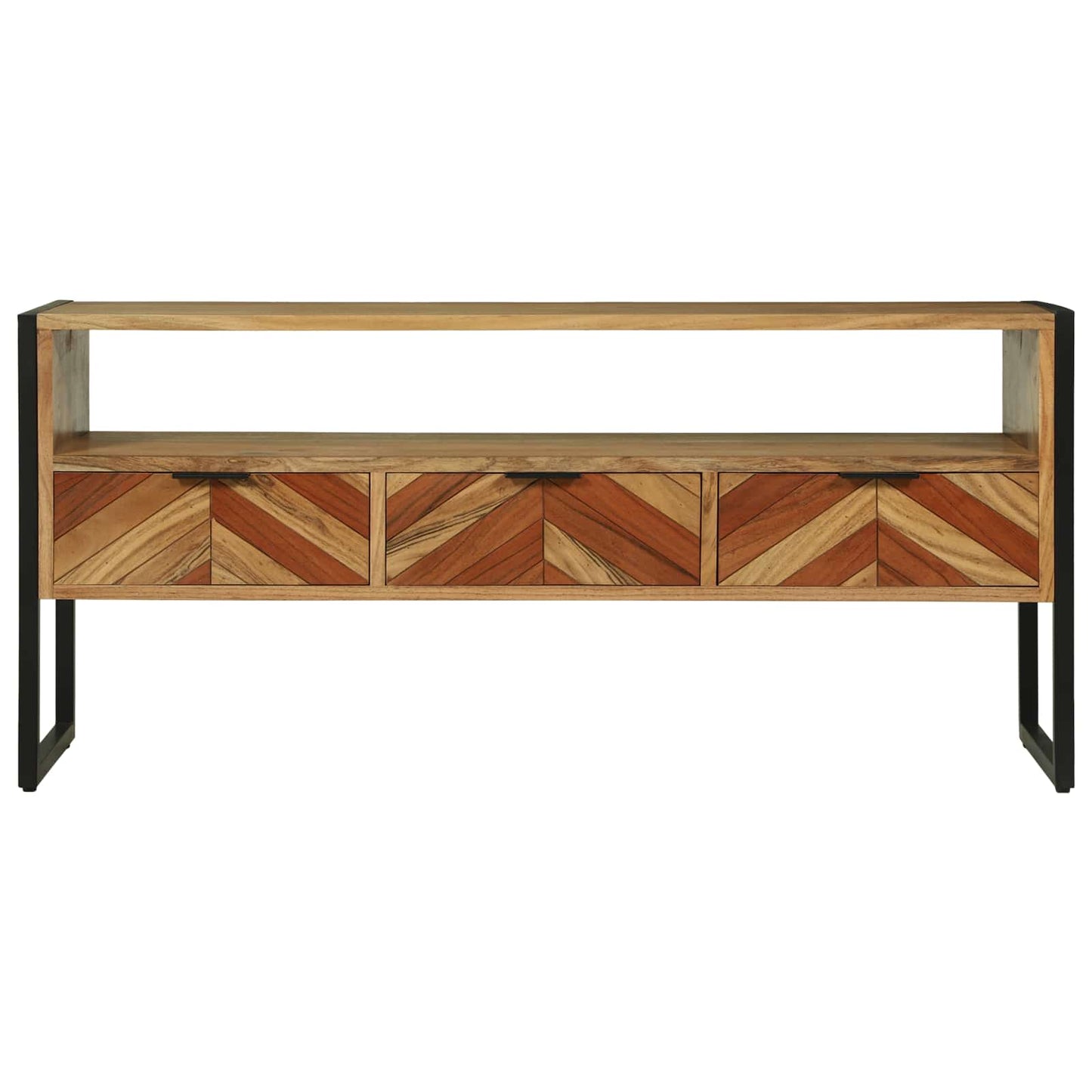 vidaXL TV Cabinet with Drawer Brown 100 x 35 x 50 cm Solid Acacia Wood