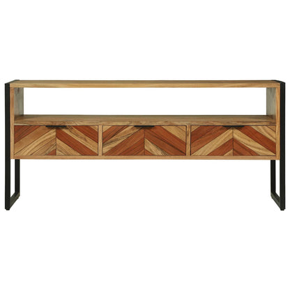 vidaXL TV Cabinet with Drawer Brown 100 x 35 x 50 cm Solid Acacia Wood