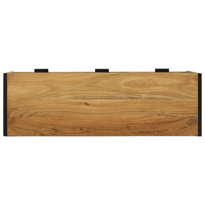 vidaXL TV Cabinet with Drawer Brown 100 x 35 x 50 cm Solid Acacia Wood