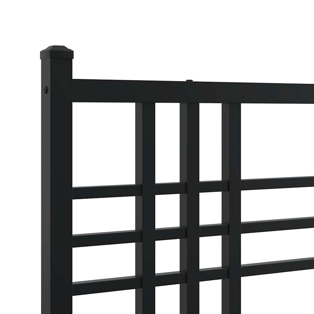 vidaXL Metal Replace Headboard Black 100cm