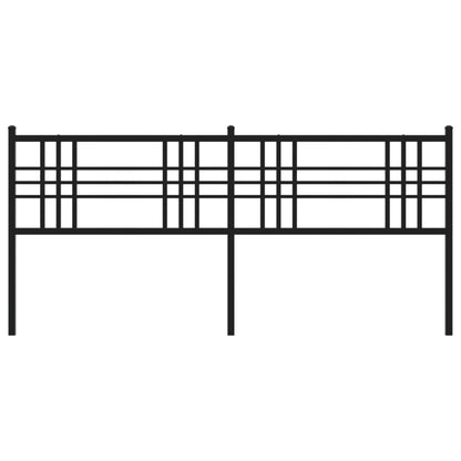 vidaXL Metal Replace Headboard Black 200cm
