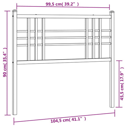 vidaXL Metal Replace Headboard White 100cm