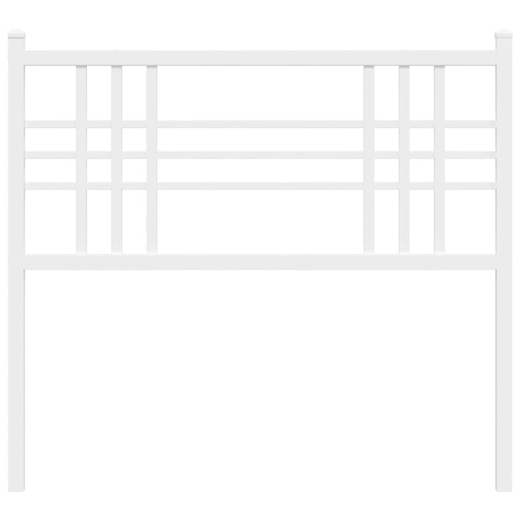 vidaXL Metal Replace Headboard White 107cm