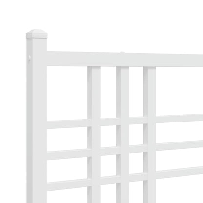 vidaXL Metal Replace Headboard White 107cm