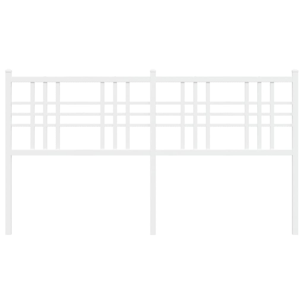 vidaXL Metal Replace Headboard White 160cm
