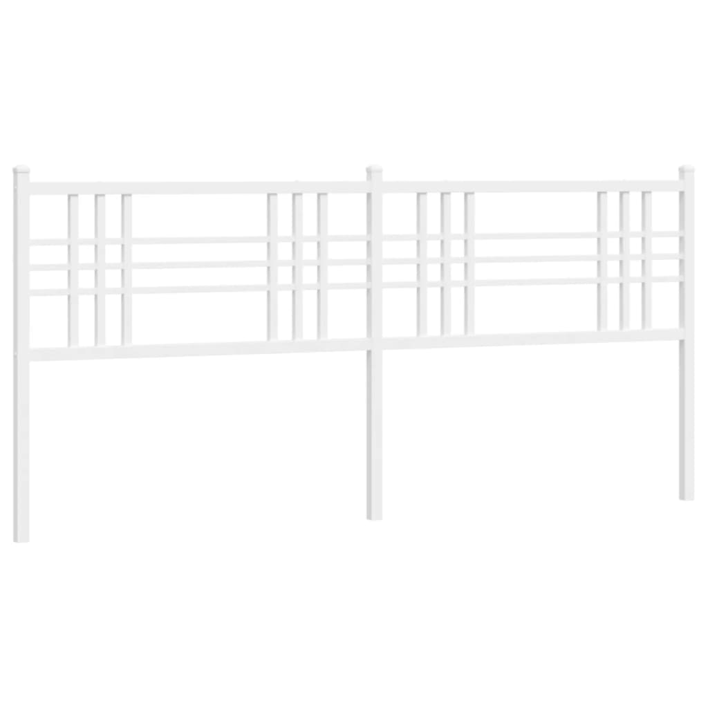 vidaXL Metal Replace Headboard White 193cm