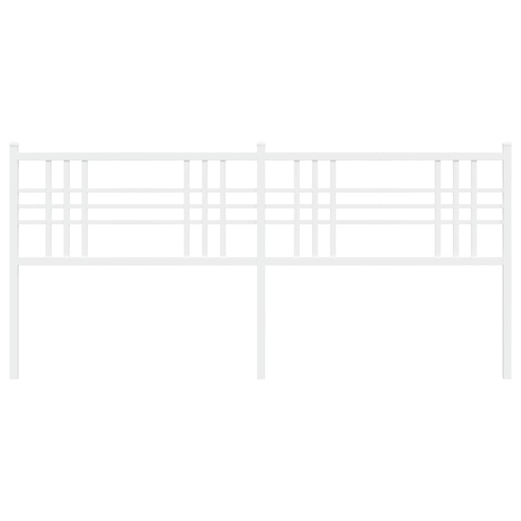 vidaXL Metal Replace Headboard White 193cm