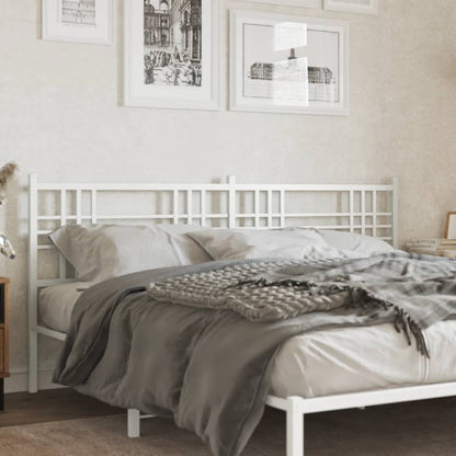 vidaXL Metal Replace Headboard White 200cm