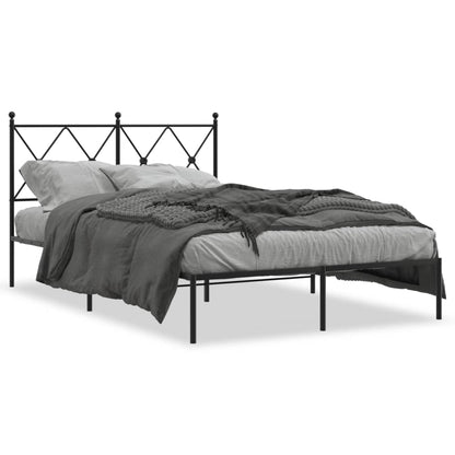 vidaXL Bed Frame | Black | Powder-Coated Steel | 120x200 cm |  Durable