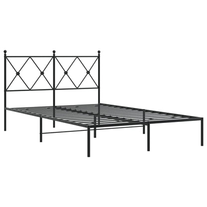 vidaXL Bed Frame | Black | Powder-Coated Steel | 120x200 cm |  Durable