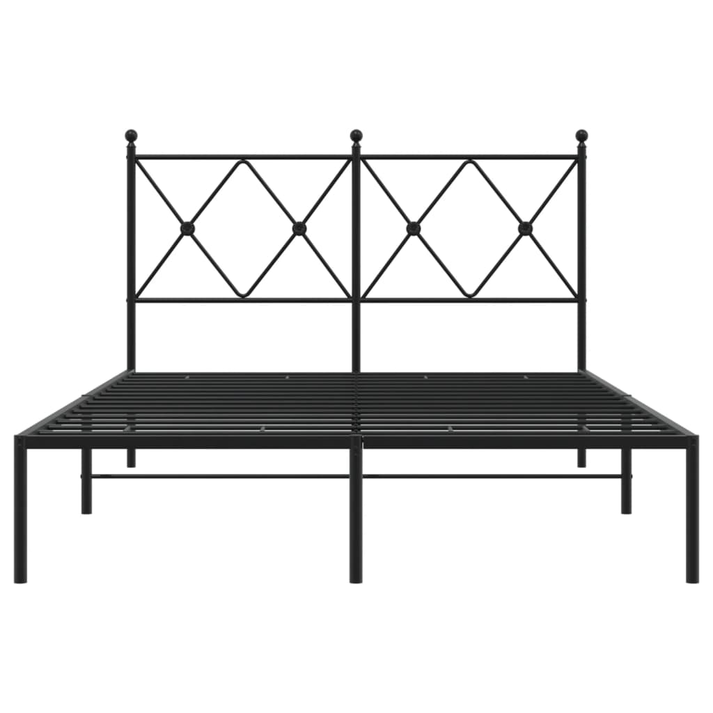 vidaXL Bed Frame | Black | Powder-Coated Steel | 120x200 cm |  Durable