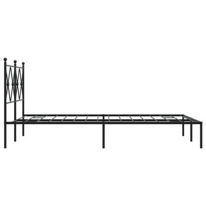 vidaXL Bed Frame | Black | Powder-Coated Steel | 120x200 cm |  Durable