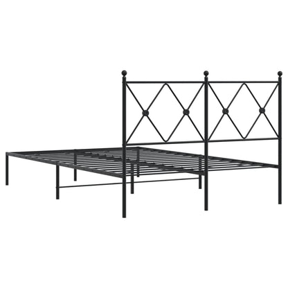 vidaXL Bed Frame | Black | Powder-Coated Steel | 120x200 cm |  Durable