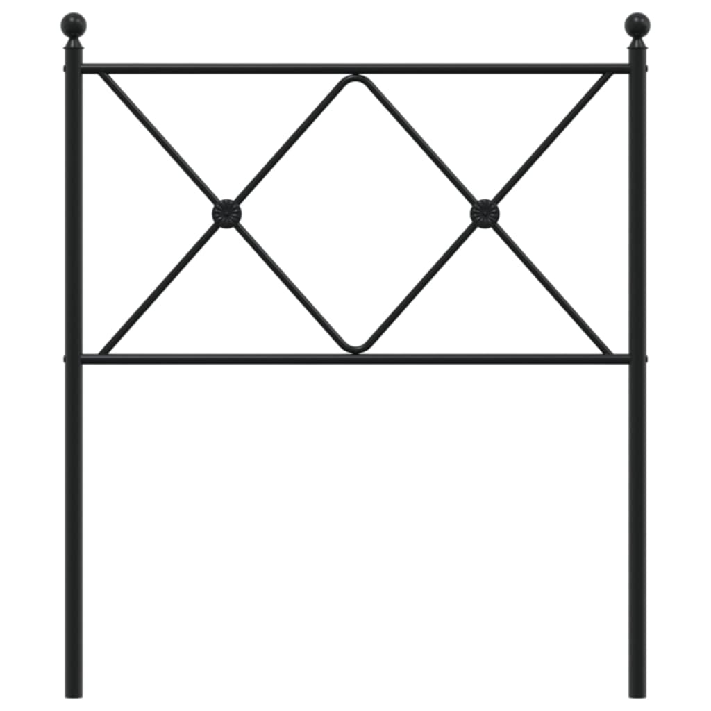vidaXL Metal Replace Headboard Black 75cm