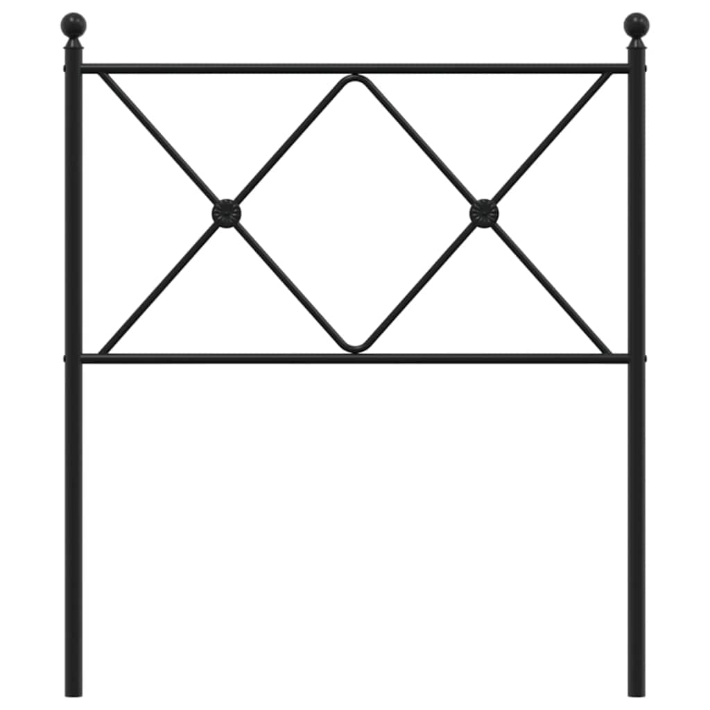 vidaXL Metal Replace Headboard Black 80cm