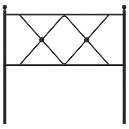 vidaXL Metal Replace Headboard Black 90cm