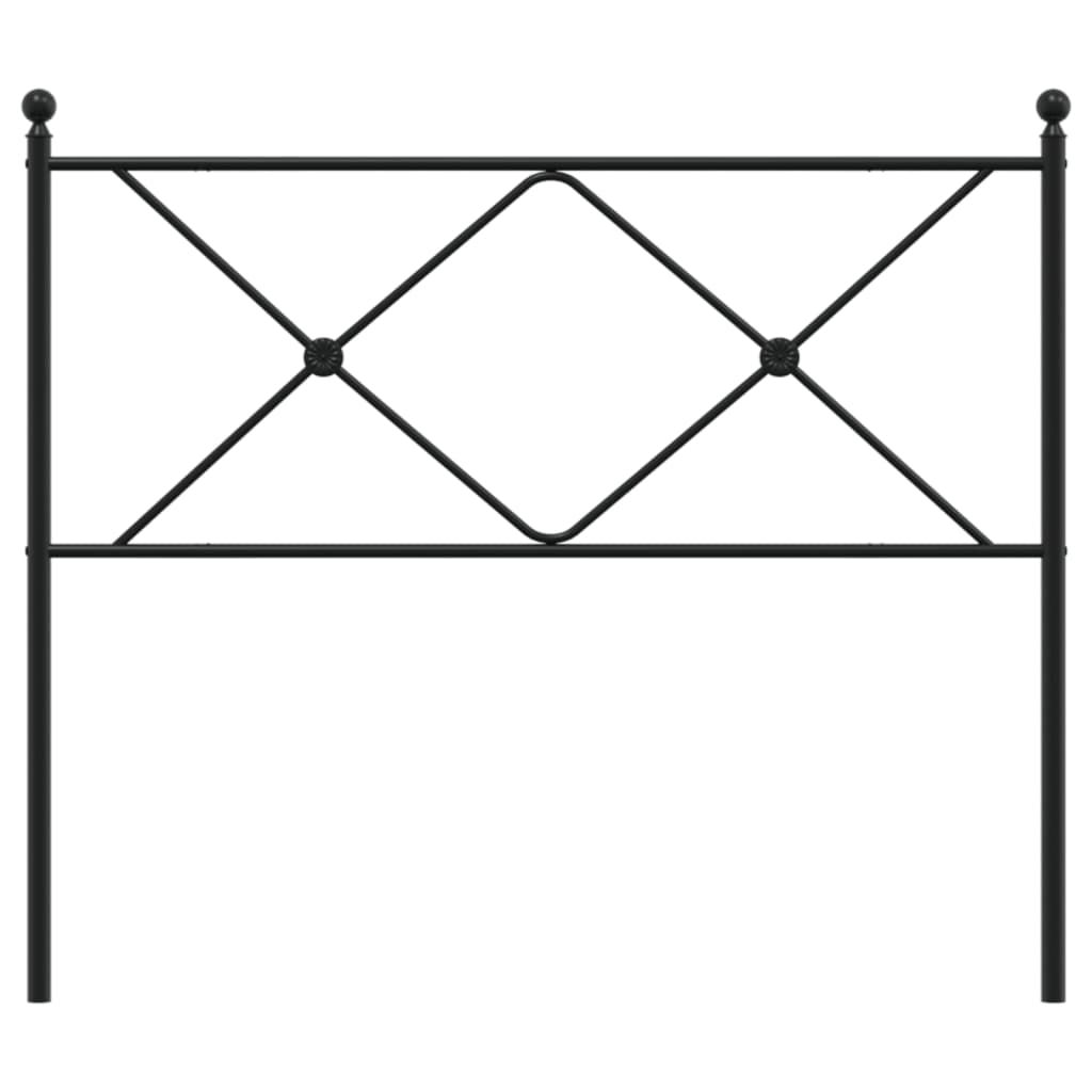 vidaXL Metal Replace Headboard Black 100cm