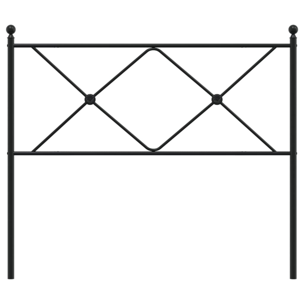 vidaXL Metal Replace Headboard Black 107cm
