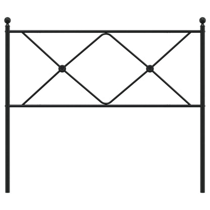vidaXL Metal Replace Headboard Black 107cm