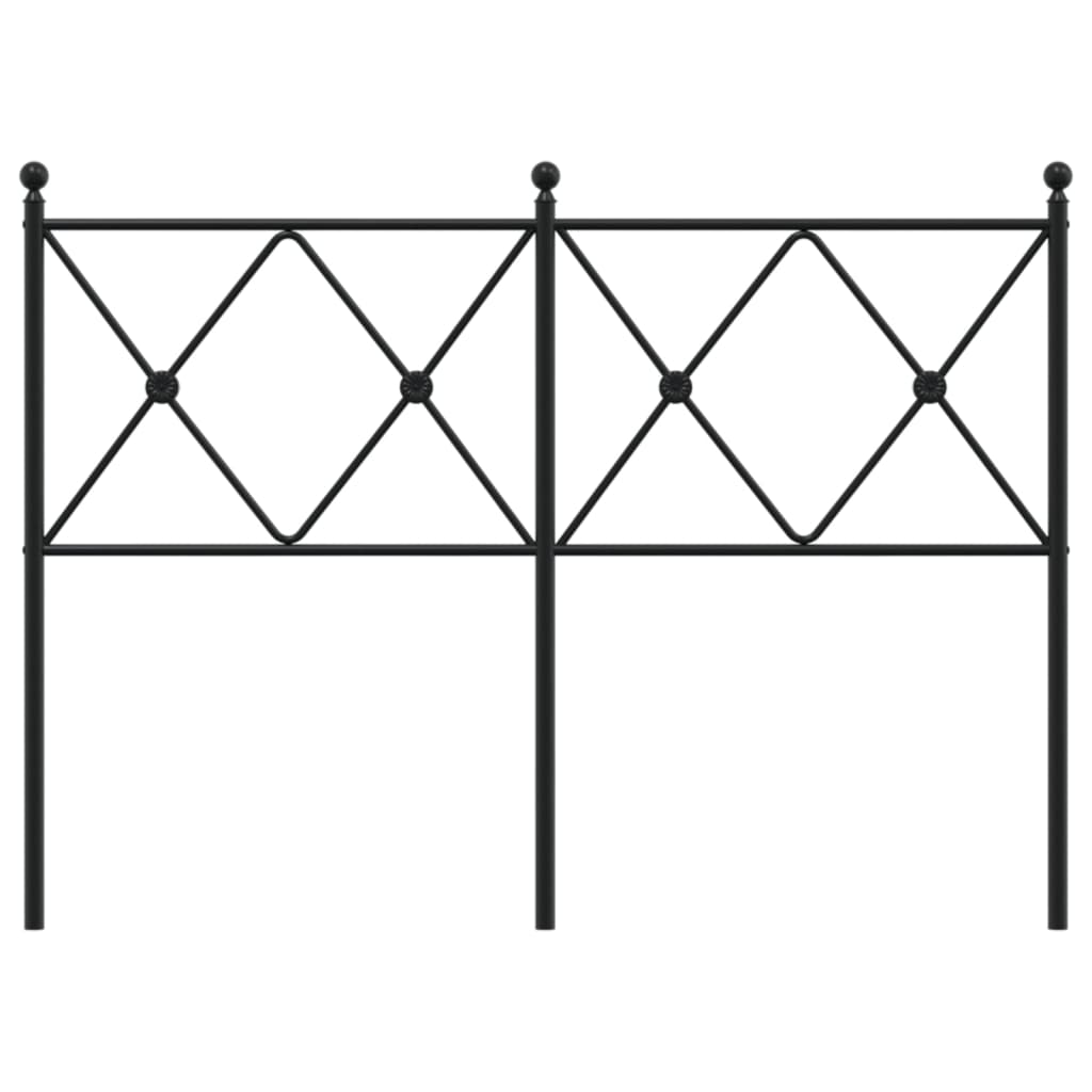 vidaXL Metal Replace Headboard Black 120cm