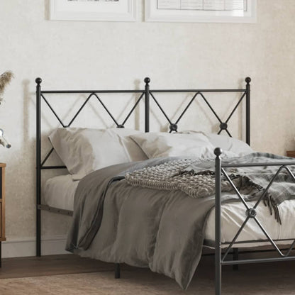 vidaXL Metal Replace Headboard Black 120cm