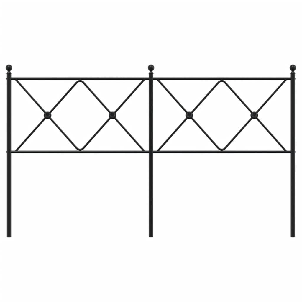 vidaXL Metal Replace Headboard Black 160cm