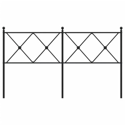 vidaXL Metal Replace Headboard Black 160cm