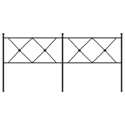 vidaXL Metal Replace Headboard Black 180cm