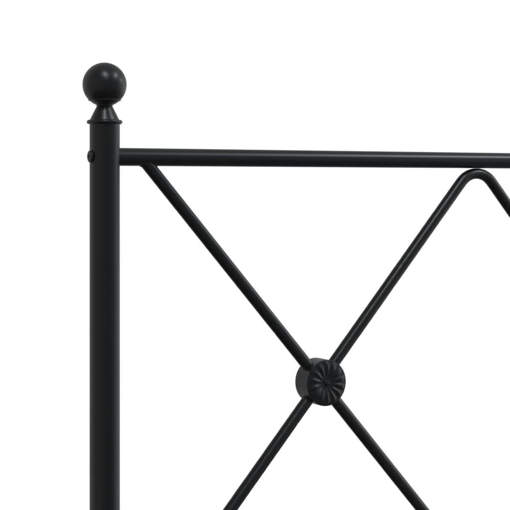 vidaXL Metal Replace Headboard Black 180cm
