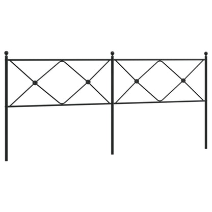 vidaXL Metal Replace Headboard Black 193cm