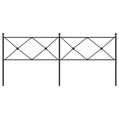 vidaXL Metal Replace Headboard Black 193cm