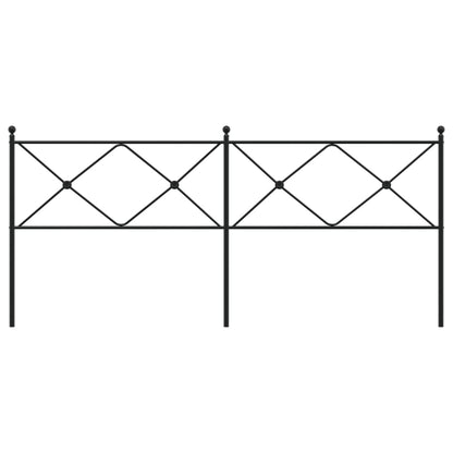 vidaXL Metal Replace Headboard Black 200cm