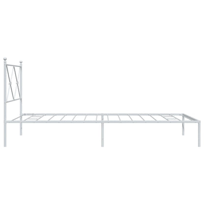vidaXL Bed Frame | White | Powder-coated Steel | Single |  Durable  | Bed Frame