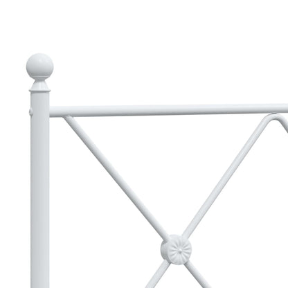 vidaXL Bed Frame | White | Steel | 200x200 cm | Bed Frame | Rectangular