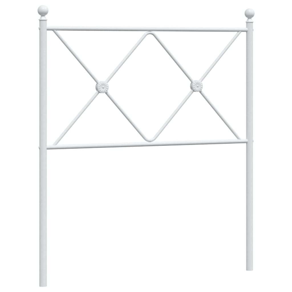 vidaXL Metal Replace Headboard White 75cm